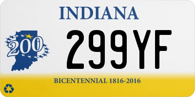 IN license plate 299YF