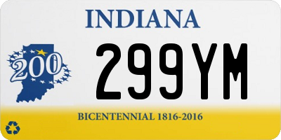 IN license plate 299YM