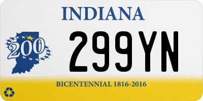 IN license plate 299YN