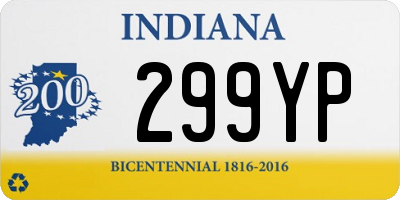 IN license plate 299YP