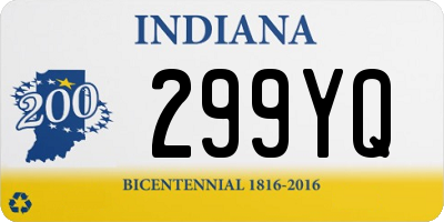 IN license plate 299YQ