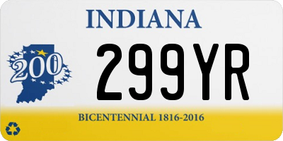 IN license plate 299YR