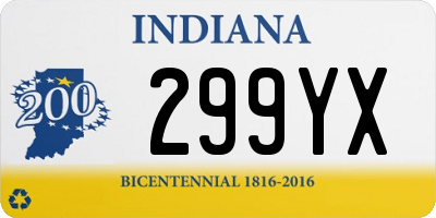 IN license plate 299YX