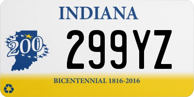 IN license plate 299YZ