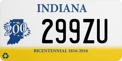 IN license plate 299ZU