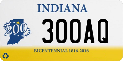 IN license plate 300AQ