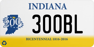 IN license plate 300BL