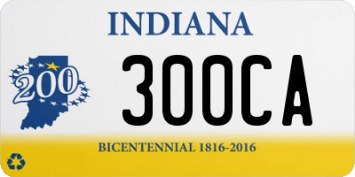 IN license plate 300CA