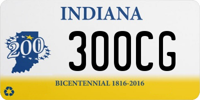 IN license plate 300CG