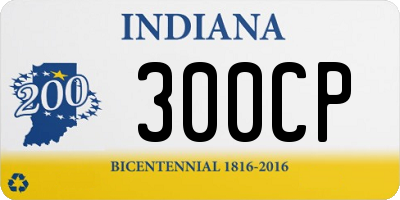 IN license plate 300CP