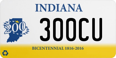 IN license plate 300CU