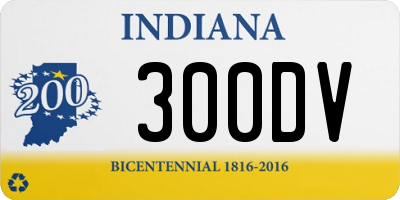 IN license plate 300DV