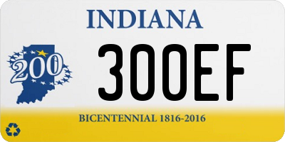 IN license plate 300EF