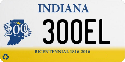 IN license plate 300EL
