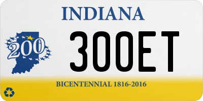 IN license plate 300ET