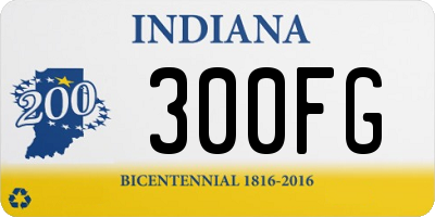 IN license plate 300FG