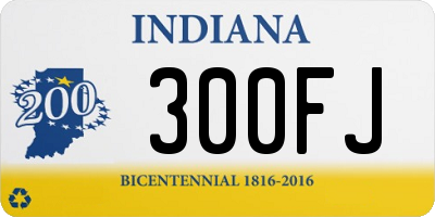 IN license plate 300FJ