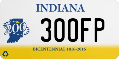 IN license plate 300FP