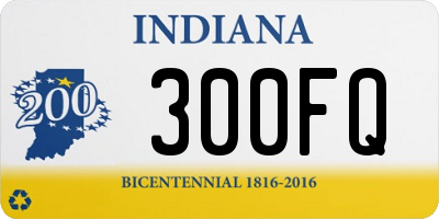 IN license plate 300FQ