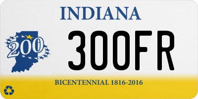 IN license plate 300FR