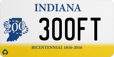 IN license plate 300FT