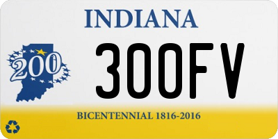 IN license plate 300FV