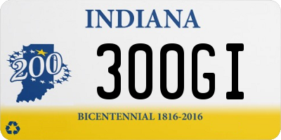 IN license plate 300GI