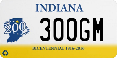 IN license plate 300GM