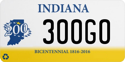 IN license plate 300GO