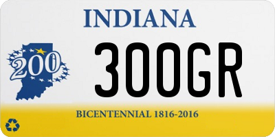 IN license plate 300GR