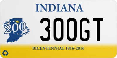 IN license plate 300GT