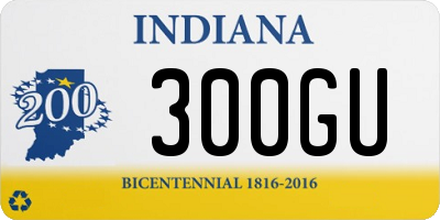 IN license plate 300GU