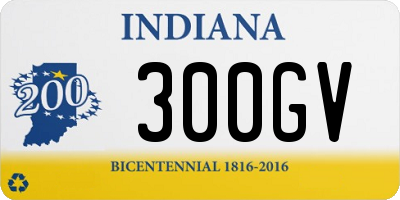 IN license plate 300GV