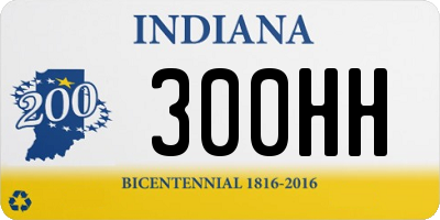IN license plate 300HH