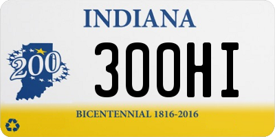 IN license plate 300HI