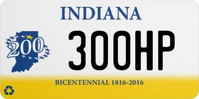 IN license plate 300HP