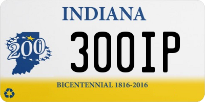 IN license plate 300IP