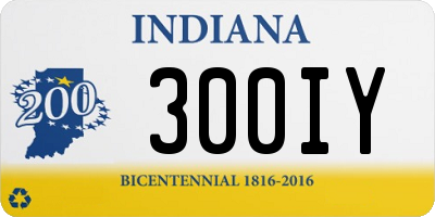 IN license plate 300IY