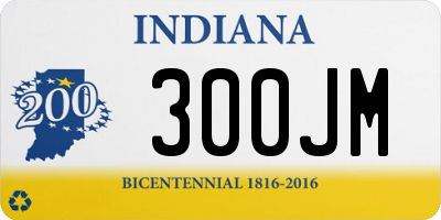 IN license plate 300JM