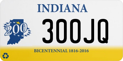 IN license plate 300JQ