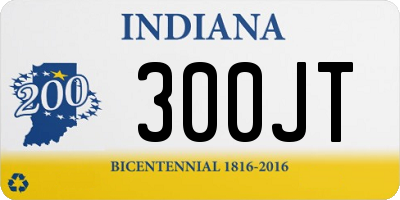 IN license plate 300JT