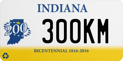 IN license plate 300KM