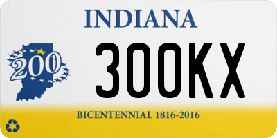 IN license plate 300KX