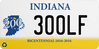 IN license plate 300LF