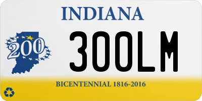 IN license plate 300LM