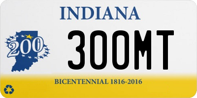 IN license plate 300MT