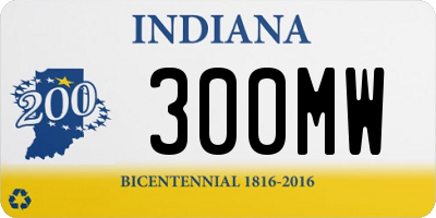 IN license plate 300MW