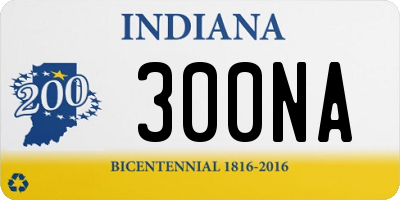 IN license plate 300NA