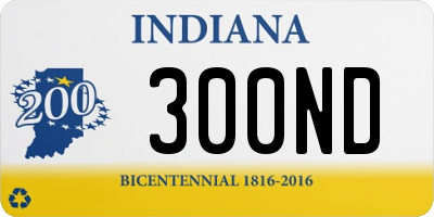 IN license plate 300ND