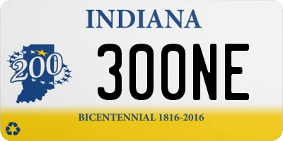 IN license plate 300NE